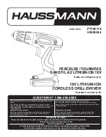 Preview for 1 page of Haussmann 59595044 Operator'S Manual