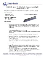 Предварительный просмотр 1 страницы Havis-Shields Cold Cathode Compartment Light KR-CCL Series Installation Instructions