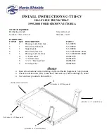 Предварительный просмотр 1 страницы Havis-Shields Half Size Trunk Tray 1995-2008 Ford Crown Victoria C-TTB-CV Install Instructions