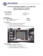 Preview for 1 page of Havis-Shields Vehicle Specific Console C-VS-1100-F150 Install Instructions