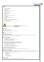 Предварительный просмотр 2 страницы hawa 3122 Series Operating Instructions Manual