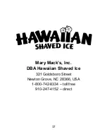 Preview for 17 page of Hawaiian shaved ice S-900A Instruction Manual