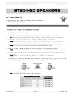 Preview for 1 page of Hawg Wired BT504-50 Installation Manual