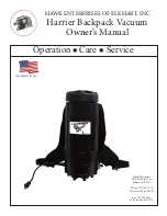 Preview for 1 page of Hawk Enterprises of Elkhart, Inc Harrier Owner'S Manual