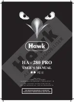 Предварительный просмотр 1 страницы Hawk ha-280 pro User Manual