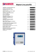 Hawker MasterLine puls/EU Installation And Operation Manual предпросмотр