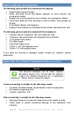 Preview for 2 page of Hawkeye Mfg D10D Installation & Operation Manual