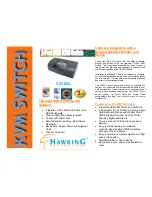 Предварительный просмотр 1 страницы Hawking CS102U Specifications