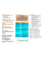 Предварительный просмотр 2 страницы Hawking PN1616ES Specifications