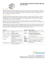 Предварительный просмотр 1 страницы Hawking PN7117P Specifications