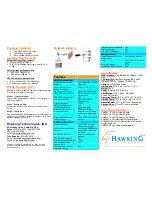 Предварительный просмотр 2 страницы Hawking PN9230 Specifications