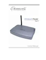 Предварительный просмотр 1 страницы Hawking Wireless-G Router User Manual