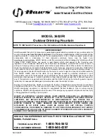 Preview for 1 page of Haws 3602FR Installation, Operation & Maintenance Instructions Manual