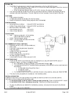 Предварительный просмотр 2 страницы Haws SP158.15 Installation, Operation & Maintenance Instructions Manual