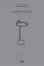 Hay BOWLER TABLE 185664 Instruction Manual preview