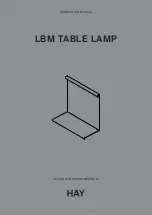 Preview for 1 page of Hay LBM TABLE LAMP Instruction Manual