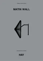 Hay MATIN WALL Instruction Manual preview