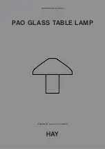 Hay PAO GLASS TABLE LAMP Instruction Manual preview