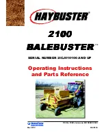 Haybuster 2100 BALEBUSTER Operating Instructions And Parts Manual preview