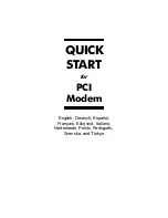 Hayes PCI Modem Quick Start Manual preview