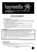 Предварительный просмотр 1 страницы hayneedle MEGG095-1 Instruction Manual