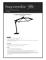 hayneedle NING006 Assembly & Operating Instructions предпросмотр