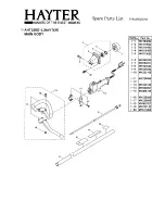 Preview for 1 page of Hayter AHT230D L Spare Parts List