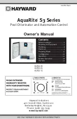 Hayward AquaRite AQRS325OMNI Owner'S Manual предпросмотр