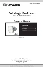 Hayward ColorLogic Owner'S Manual preview