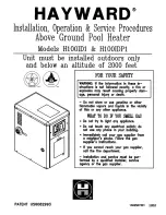 Hayward H100ID1 Operation Manual preview