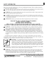 Preview for 3 page of Hayward H150FDAU Owner'S Manual