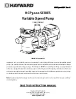 Hayward HCP3000 Series Owner'S Manual preview