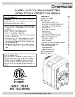 Предварительный просмотр 1 страницы Hayward HDF400 Installation & Operation Manual