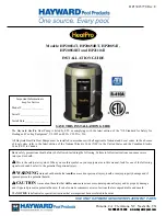 Hayward HeatPro HP20654BT Installation Manual preview