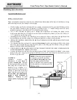 Предварительный просмотр 26 страницы Hayward HeatPro Owner'S Manual