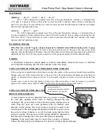 Предварительный просмотр 28 страницы Hayward HeatPro Owner'S Manual