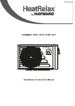 Preview for 1 page of Hayward HeatRelax Installation And Instruction Manual