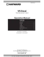 Preview for 1 page of Hayward HL2350020VSP Operation Manual