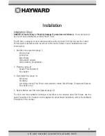 Preview for 7 page of Hayward HL23510VSP Installation Manual