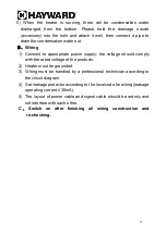 Preview for 9 page of Hayward HP40BEE Installation And User Manual