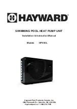 Hayward HP50CL Installation Instructions Manual предпросмотр