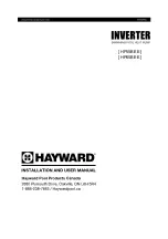 Preview for 1 page of Hayward HP55BEE Installation And User Manual