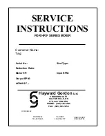 Предварительный просмотр 1 страницы Hayward HRF SERIES Service Instructions Manual