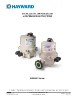 Hayward HRSN2 series Installation, Operation And Maintenance Instructions preview