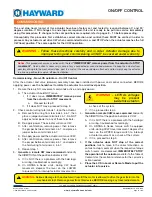 Предварительный просмотр 11 страницы Hayward HRSN6 series Installation, Operation And Maintenance Instructions