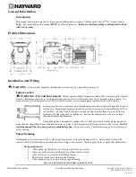 Предварительный просмотр 6 страницы Hayward LifeStar MV Series Installation, Operation And Maintenance Instructions