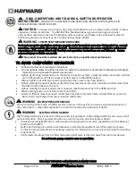 Preview for 2 page of Hayward Perflex  EC50AC Owner'S Manual