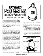 Предварительный просмотр 1 страницы Hayward S-210T Quick Manual