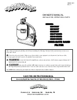Hayward SandMaster SM1700T Series Owner'S Manual preview