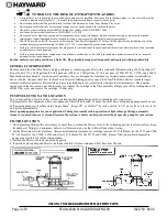 Предварительный просмотр 3 страницы Hayward Star-Clear™ Installation & Operation Manual